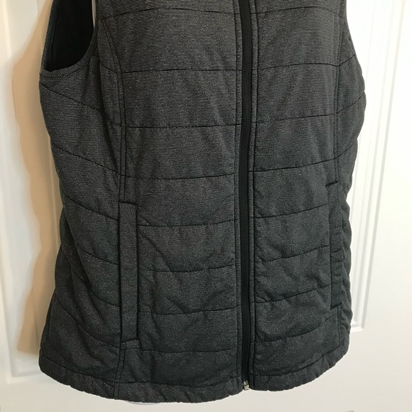 Columbia Women's M Charcoal Gray Zip Up Quilted Puffer Vest with pockets in EUC - Picture 8 of 16